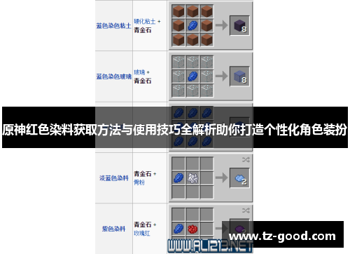 原神红色染料获取方法与使用技巧全解析助你打造个性化角色装扮